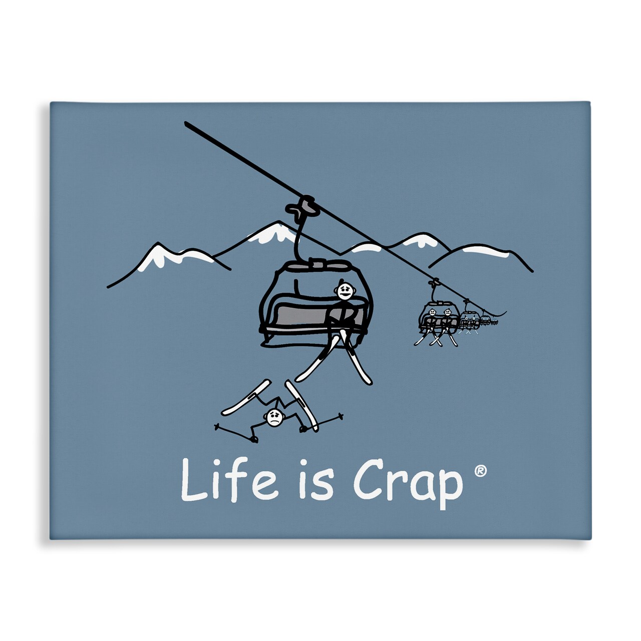 Stupell Industries Falling Ski Lift Canvas Wall Art Design by LIC